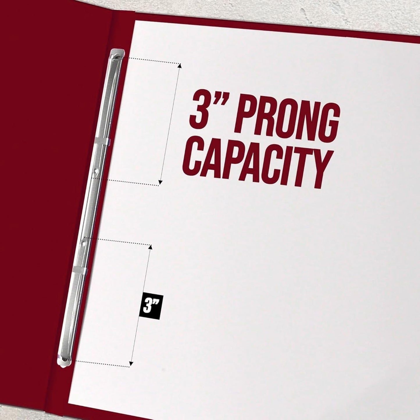 Performore 11x17 Landscape Presentation Binder Folders | Fiberboard Covers | 3-Inch Capacity | 50 Clear Sheet Protectors | Archival-Quality Document Storage | Pack of 10 (Red)