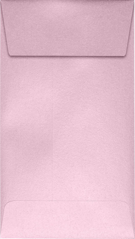 LUXPaper #5 1/2 Coin Envelopes | Peel & Press | 3 1/8" x 5 1/2" | Rose Quartz Metallic | 81lb. Text | 250 Qty