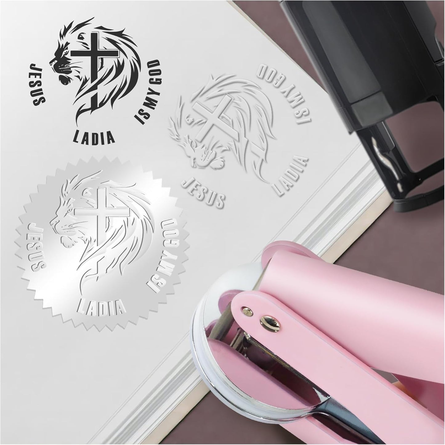 from The Library of Embossers & Stamps Custom Color Self-Inking Stamp with Your Name or Design Great for Personalizing Books, Text Books and Journals (31)