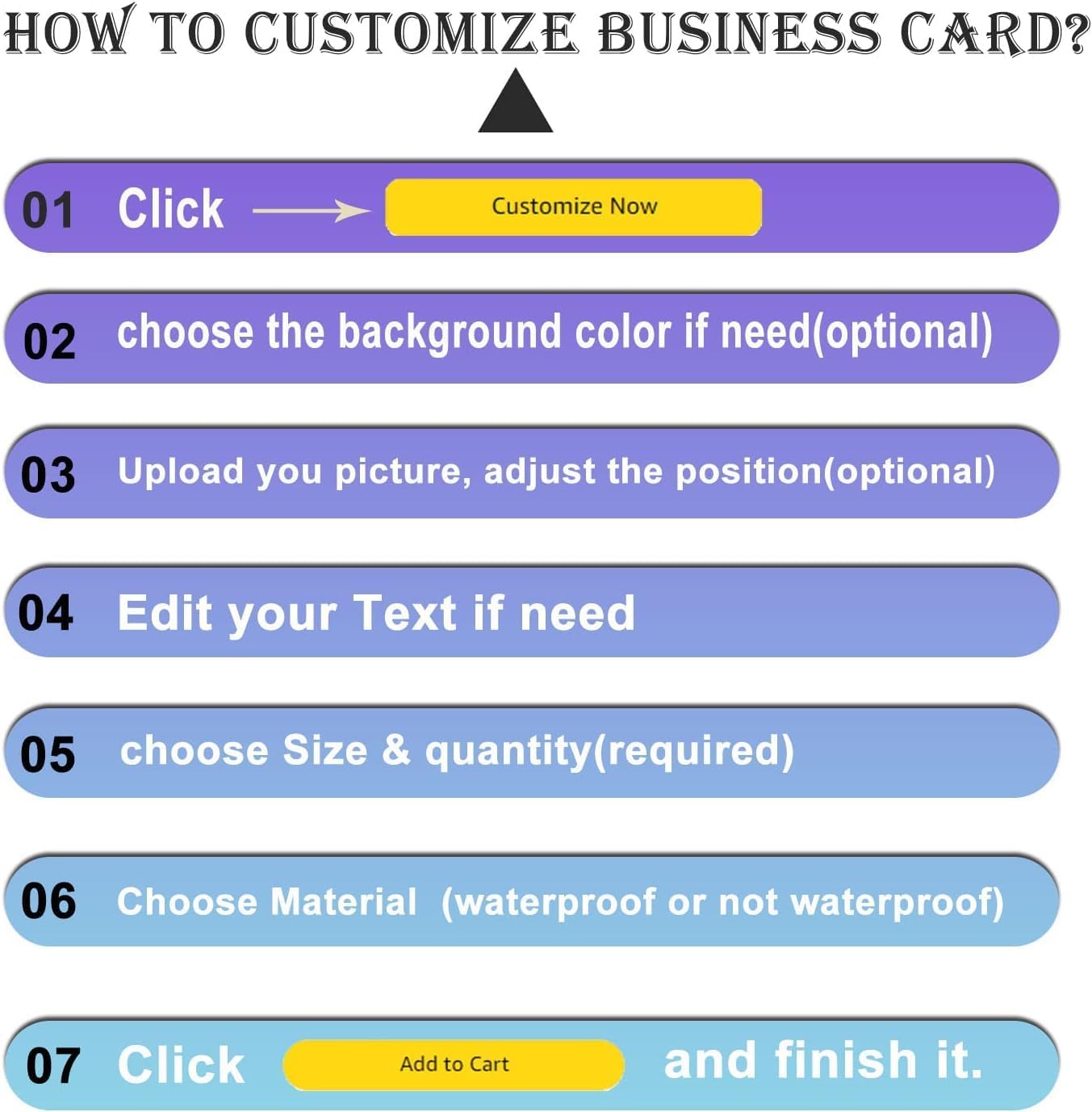 100pcs custom business cards thank you cards with logo picture 300gsm coated paper laminate two-sided printed (style 3)