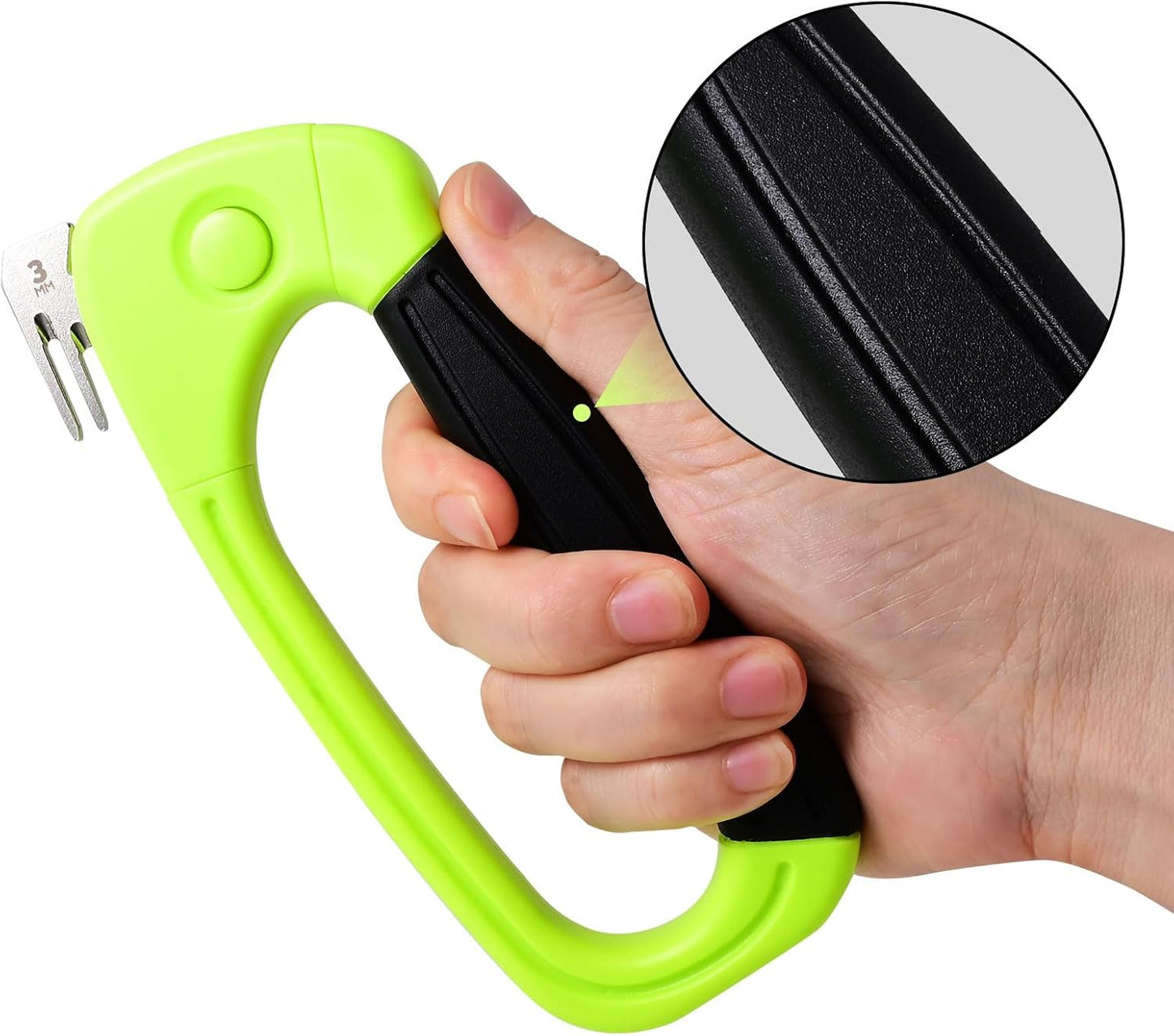 NEWISHTOOL PP Hollow Board Cutter, 2 PCS Sign Making Tool Plastic Corrugated Sheet Die Cutting and Grooving Tool with 3mm and 5mm Blades, Handheld Safety Cutter for DIY Craft PP Sheet Cut