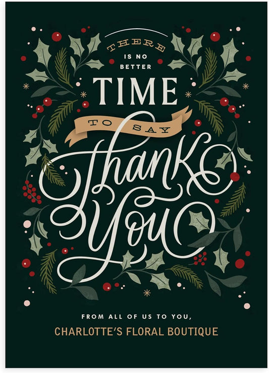 Let's Make Memories Personalized Business Christmas Cards with Envelopes - Premium Quality - 5x7-2025 Holiday Cards & White Envelopes - No Better Time - 75 ct