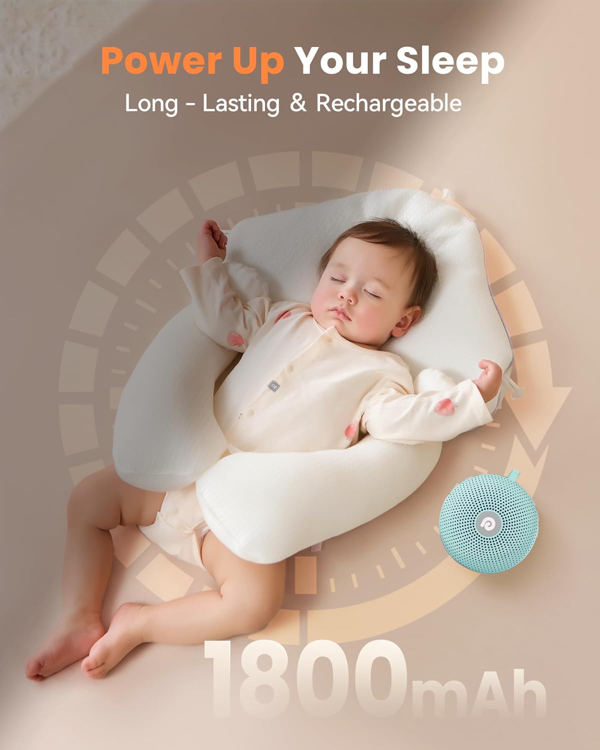 Dreamegg Sound Therapy Machine - Portable Sound Machine for Baby Adult, Features Powerful Battery, 21 Soothing Sound, Noise Canceling for Office & Sleeping, Sound Therapy for Home, Travel, Gift, Green