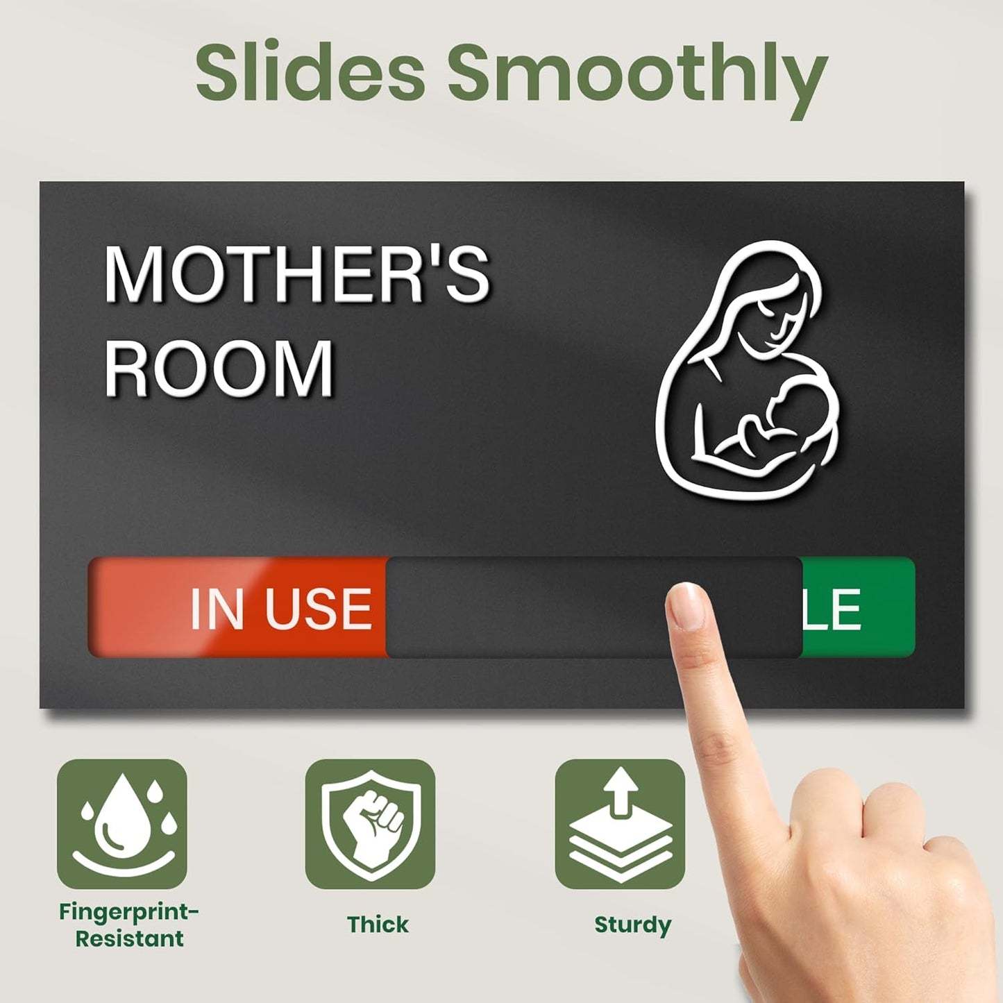 Mother's Room Door Sign, Available In Use Sign for Lactation Room, Breastfeeding in Progress Do Not Disturb Signs, Privacy Vacant Occupied Nursing Slider Office Signs