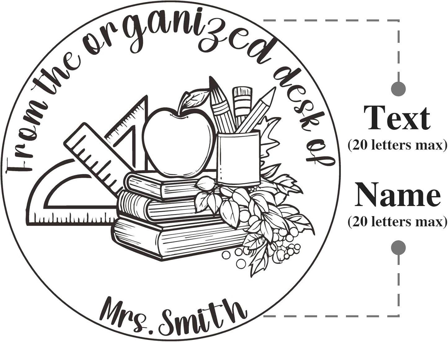 from The Library of Embossers & Stamps Custom Color Self-Inking Stamp with Your Name or Design Great for Personalizing Books, Text Books and Journals (25)