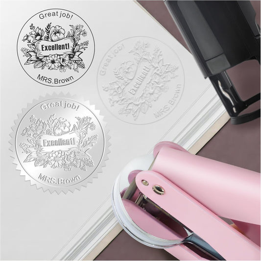 from The Library of Embossers & Stamps Custom Color Self-Inking Stamp with Your Name or Design Great for Personalizing Books, Text Books and Journals (26)