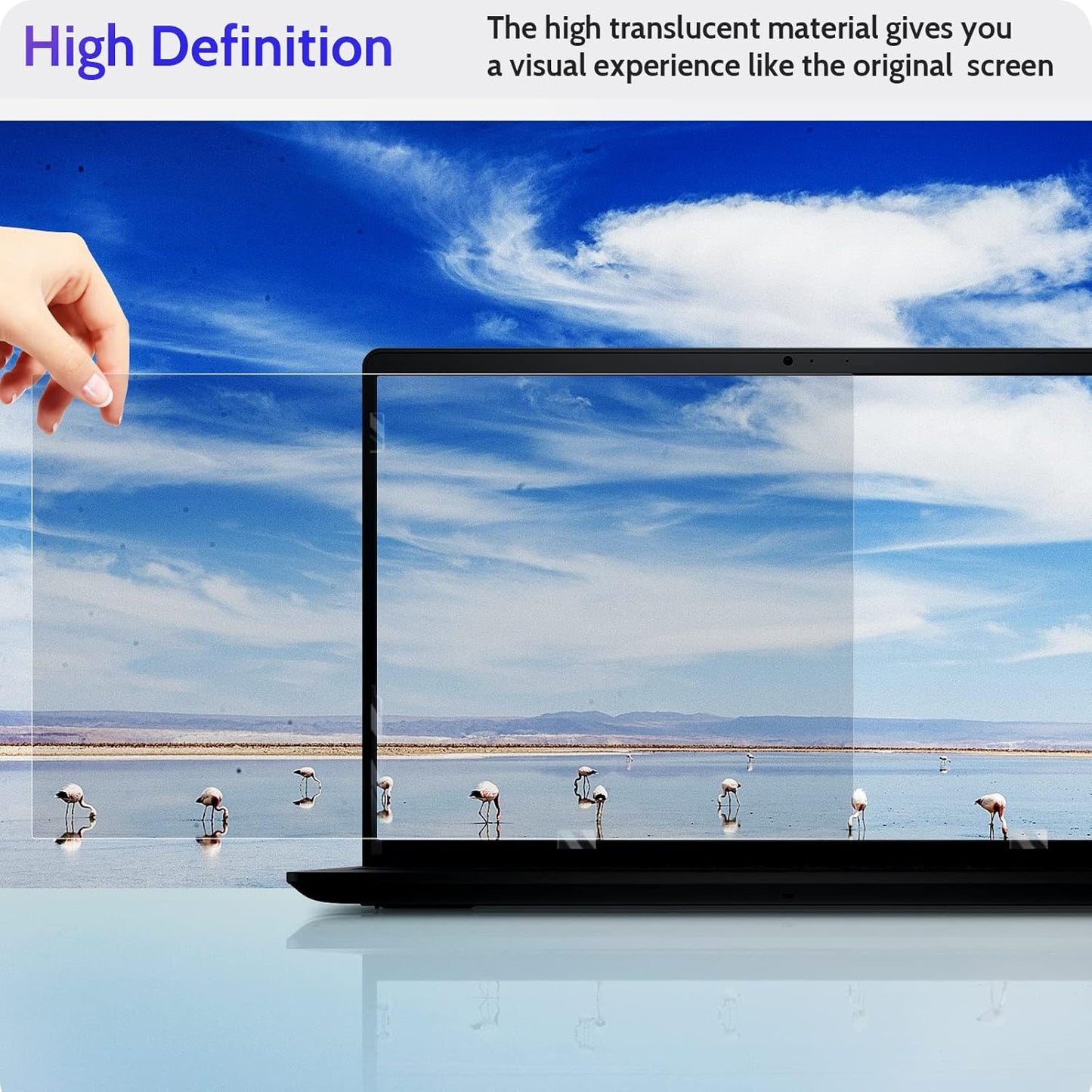 16 Inch Laptop Privacy Screen Compatible with Lenovo Hp Dell Acer Asus Thinkpad Envy Xps Computer 16:10 Aspect, Removable Anti Glare Blue Light Filter Protector, 16" Monitor Security Shield