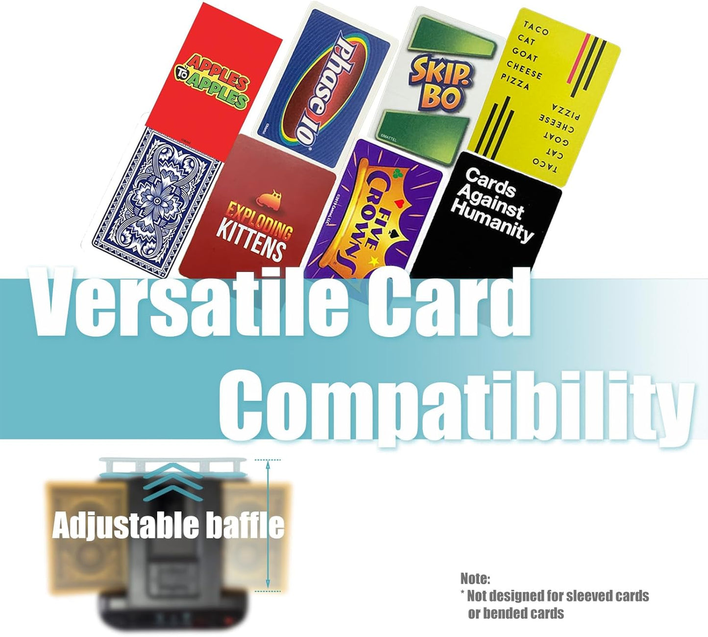 2025 New Smart 2-in-1 Automatic Card Shuffler and Dealer,Programmable Card Dealer,Card Shuffler 2 Deck,360° Rotation,Ultra Quiet,Rechargeable,Support 12 Players,with 4 Wireless Buttons (Jet Black)