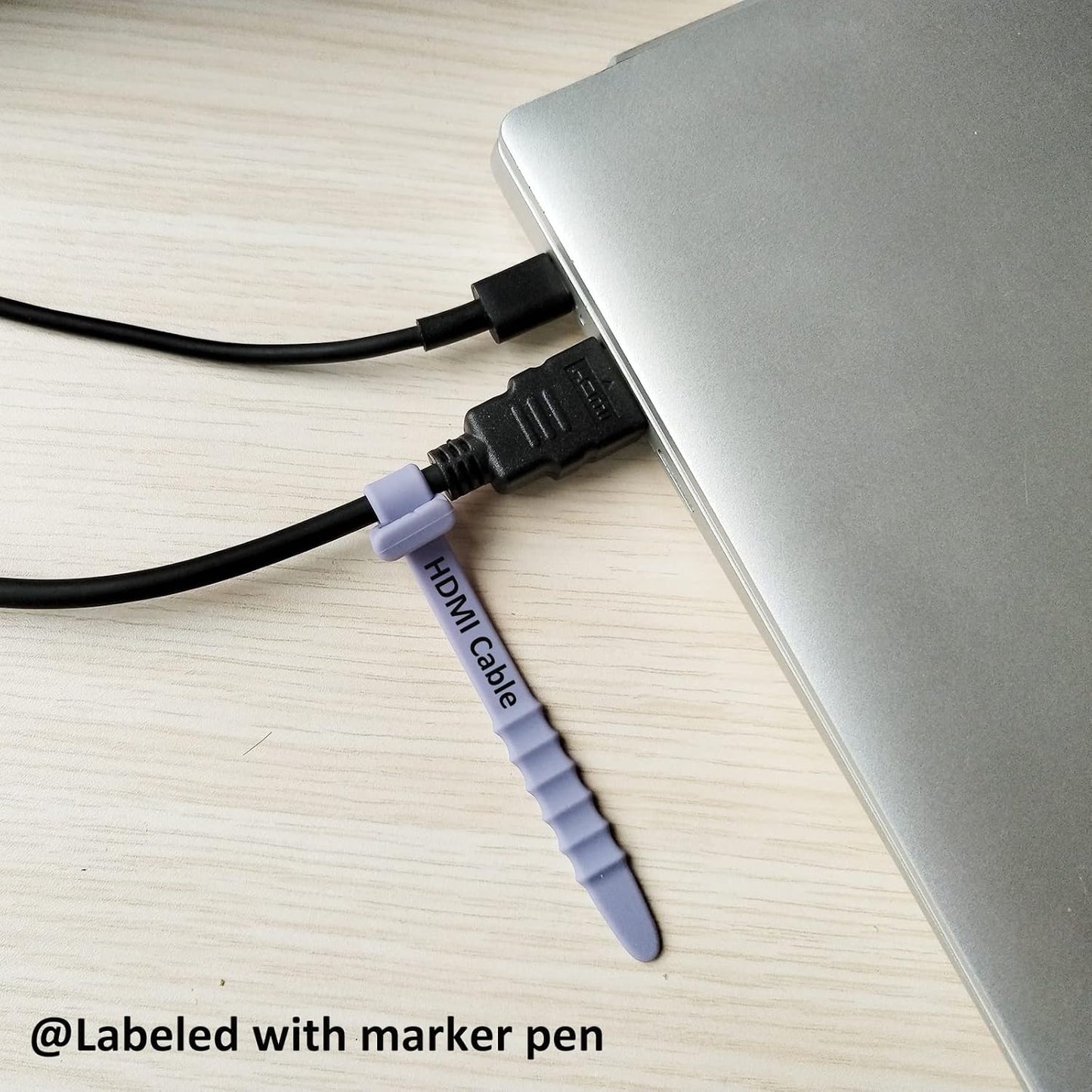 Silicone Zip Ties, Reusable Zip Ties, 20pcs Rubber Cable Ties Straps for Wire Management, Elastic Cable Organizer for Home Office Table Desk. White 4.5” Cord Ties (20 Pcs White)