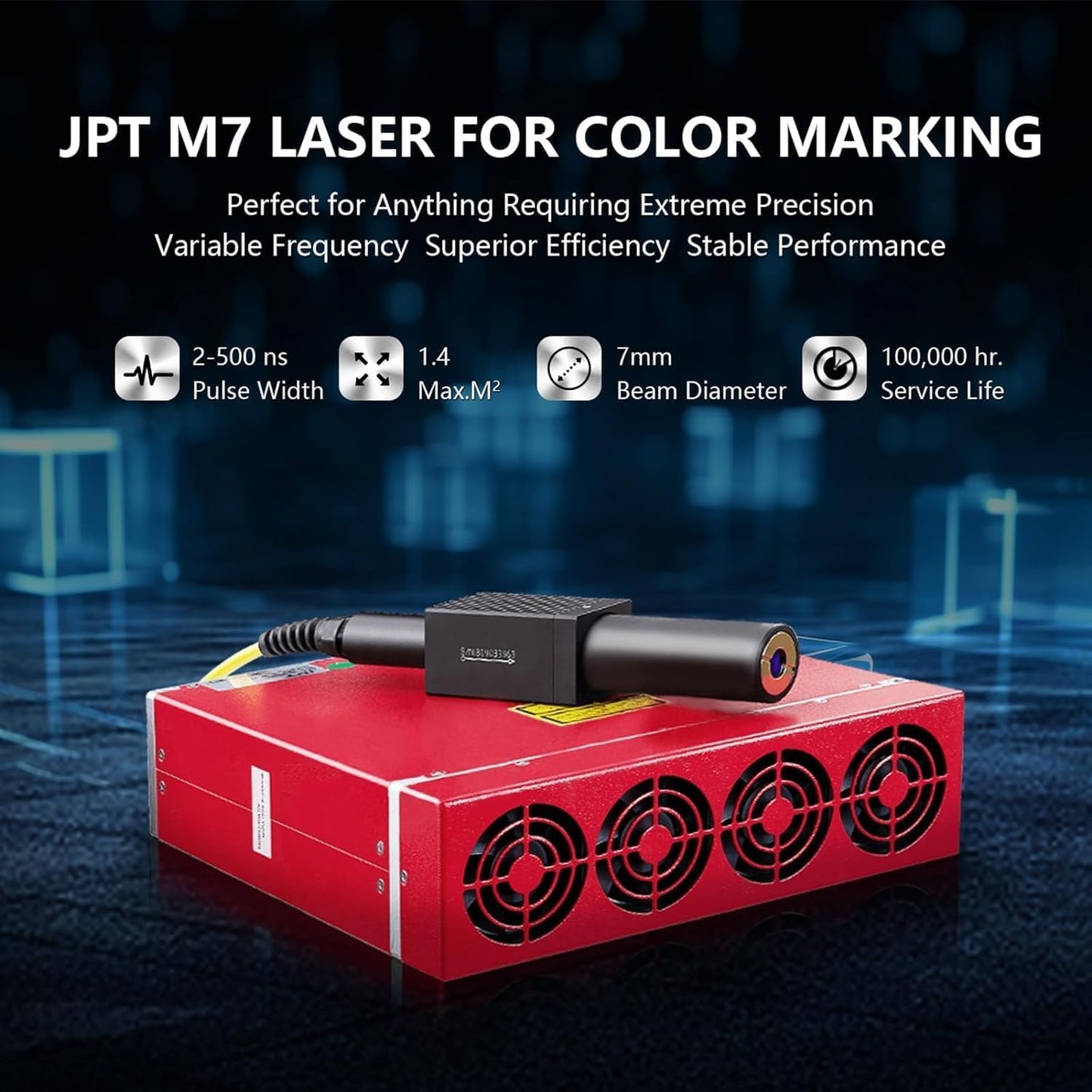 ComMarker B4 60W JPT Mopa Fiber Laser Engraving Machine with Rotary Axis,Support Lightburn Laser Engraver with 2Lens,2in1 Desktop Handheld Color Marking Machine for Stainless Steel,Ring,Tumbler