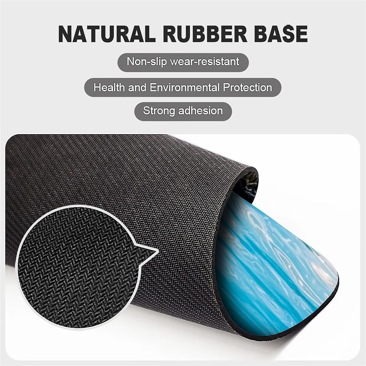 Square Mouse Pad Sea Turtle, Personalized Premium-Textured Custom Mouse Mat Design, Washable Mousepad Cloth, Non-Slip Rubber Base Computer Mouse Pads for Wireless Mouse