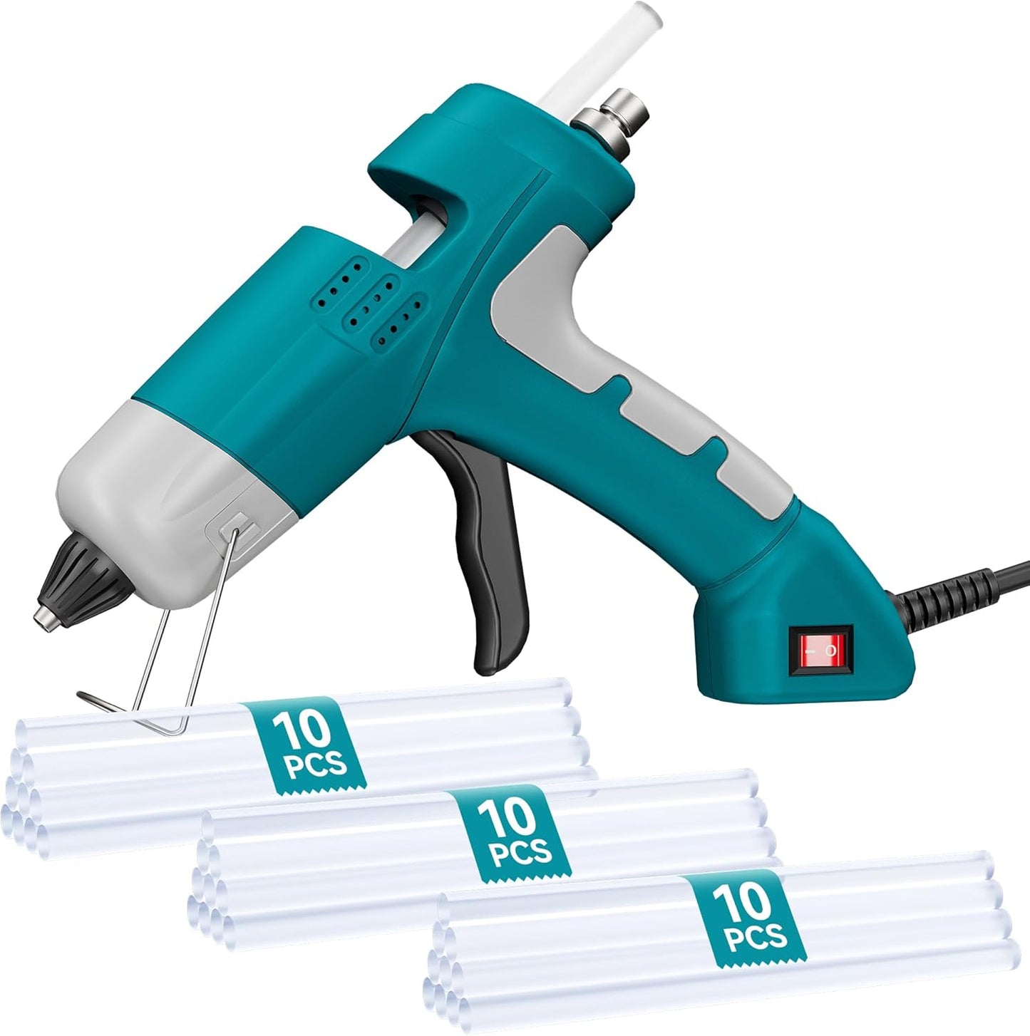 110V/20W Hot Glue Gun with 30 Glue Sticks Set,Lightweight Craft Gun for DIY,Home Repairs and Kids' School Projects