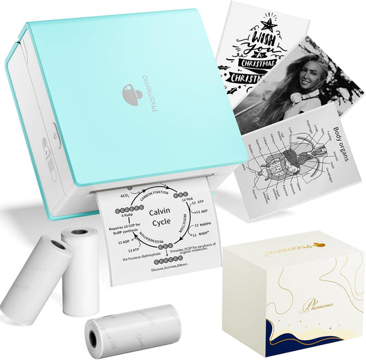 Phomemo Sticker Printer- Mini Sticker Printer Maker Machine, Mini Pocket Printers Instant Print for DIY Creation, Study Notes, Photos, Name Label, Portable Thermal Printers for Kids/Students/Teacher