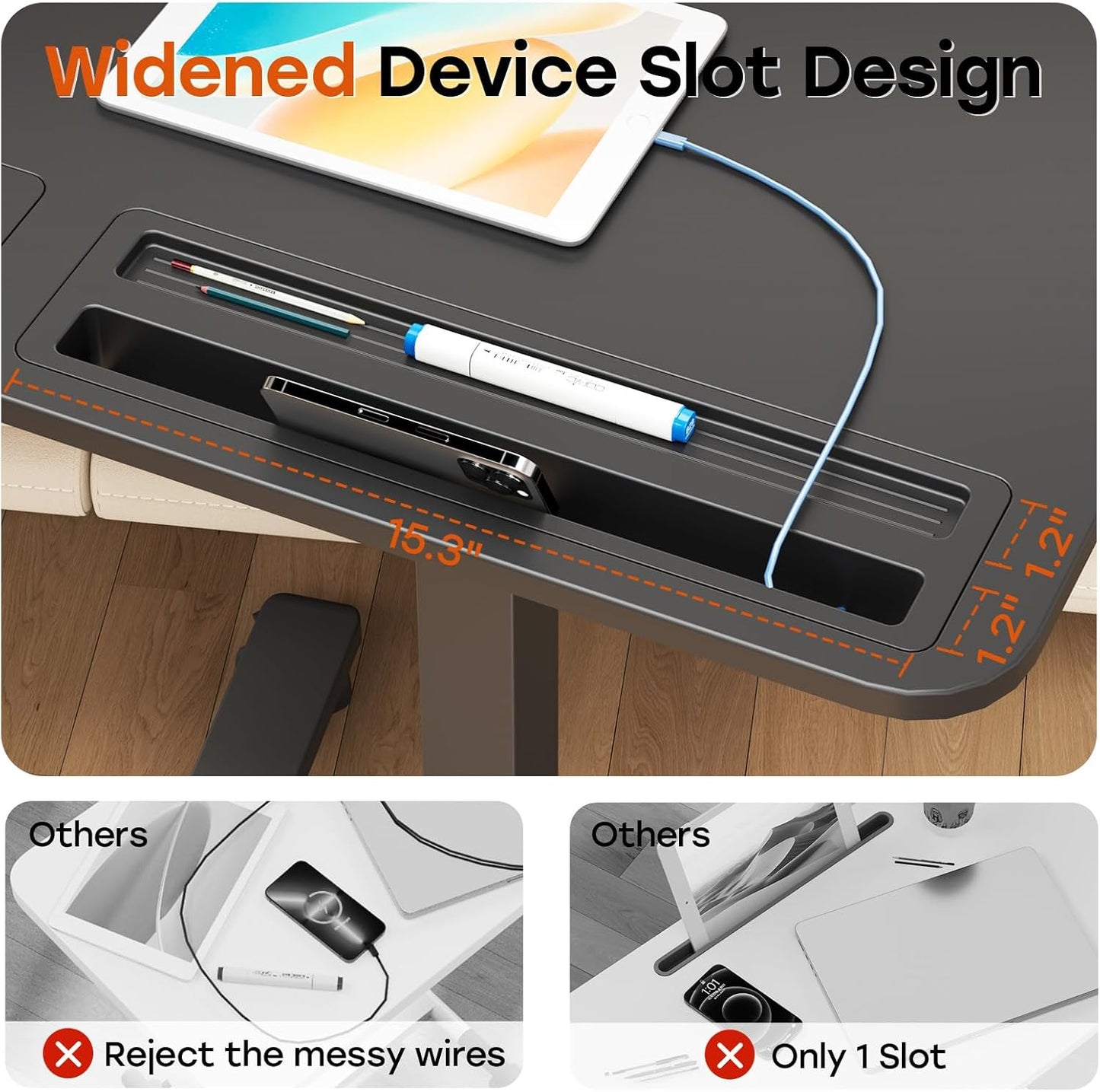 Mobile Small Standing Desk with Drawer, 23.6"x19.7" Rolling Laptop Cart on Wheels, Height Adjustable Sit Stand Computer Workstation with Storage for Compact Space, Black