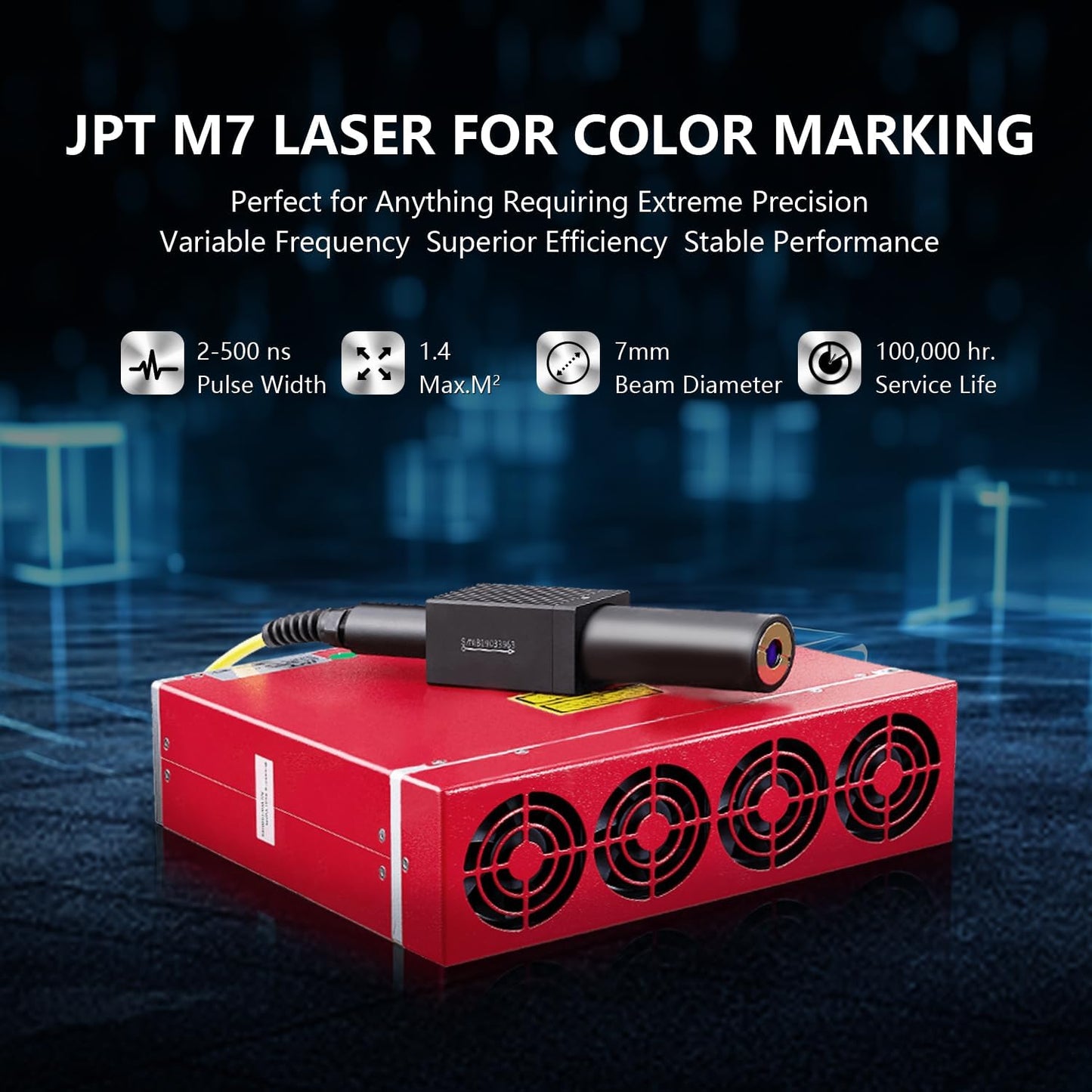 ComMarker B4 60W JPT Mopa Fiber Laser Engraving Machine with Rotary Axis,Support Lightburn Laser Engraver with 2Lens,2in1 Desktop Handheld Color Marking Machine for Stainless Steel,Ring,Tumbler