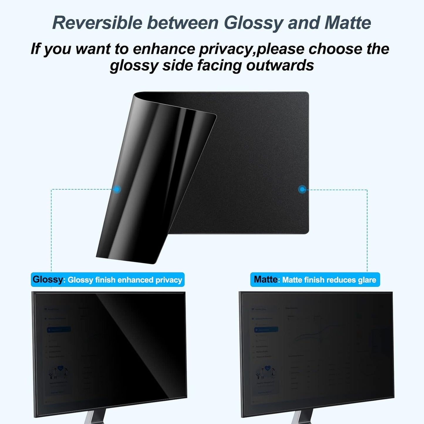 [2-Pack] 27 Inch Privacy Screen for Monitor Computer Screen Privacy Filter for 16:9 Widescreen Monitor Desktop PC Monitor Privacy Film Monitor Privacy Shield and Anti-Glare Protector