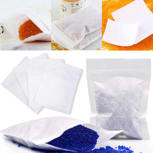 1000 Packs Breathable Paper Bags, Zip Lock Storage Bags for Small Items, Silica Gel Beads, Desiccant, Jewelry, Samples, 4.3 by 6.3 Inch