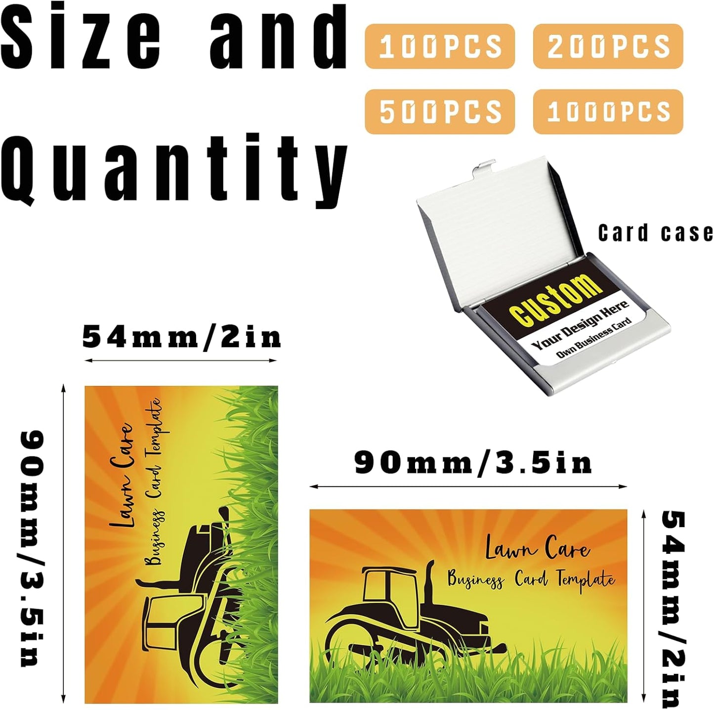 Custom Business Cards Personalized Business Cards with Photo for Small Business Customized with Logo Text 1000 500 200 100 Double Sided Printable Waterproof Business Cards-3.5" x 2",Nails Template