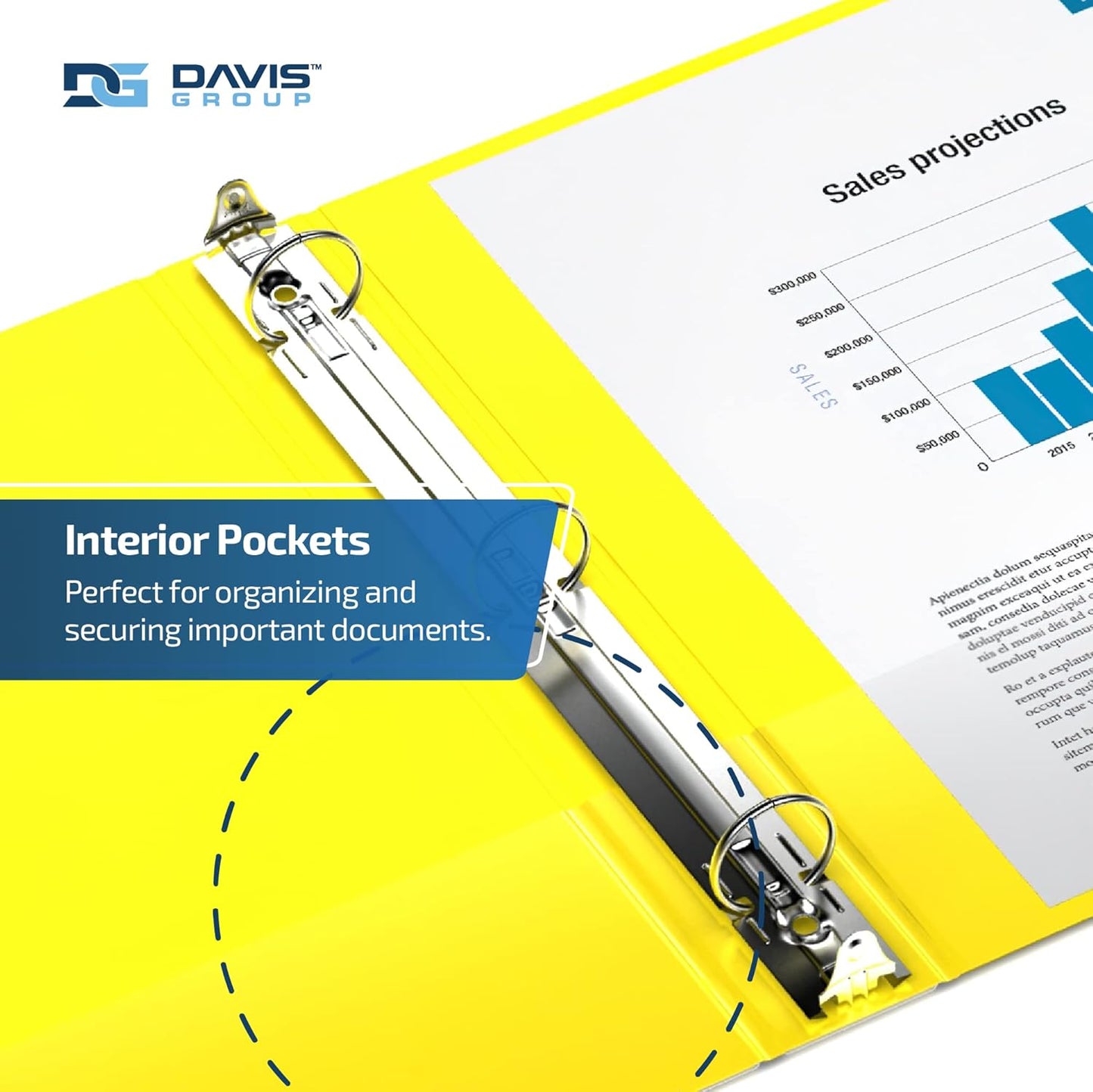 Premium Economy 6-Pack 3-Ring Binders for School or Office, Round-Ring Binders, 1.5 Inch, Yellow