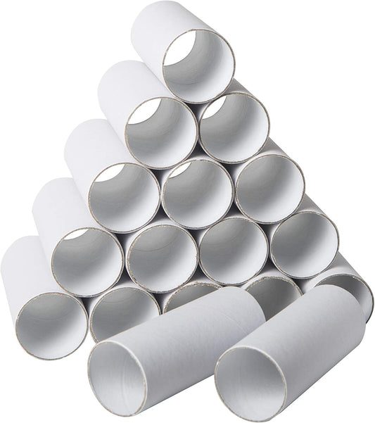 30 Pack Craft Rolls - Thick Cardboard Tubes for Crafts - Round Cardboard Tubes - Craft Tubes - Craft Round Tubes - Paper Tube for Arts & Crafts - 1.57 x 3.9 Inches - White
