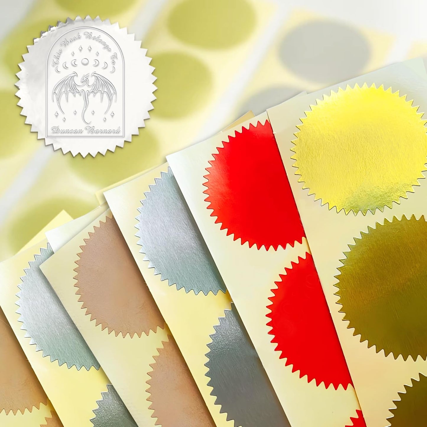 from The Library of Embossers & Stamps Custom Color Self-Inking Stamp with Your Name or Design Great for Personalizing Books, Text Books and Journals (19)