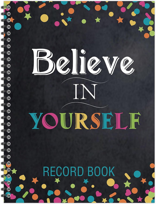 Faccito 8.3'' x 11'' Teacher Record Book 2025 Grade Book Undated Attendance Register Class Student Roster Monthly Reminder Grading Chart Gift for Elementary Classroom School Office(Colored Dot Style)