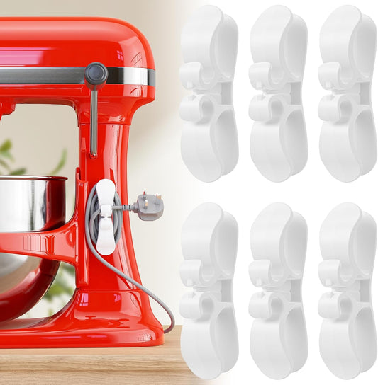 6PCS Upgraded Cord Organizer for Appliances, Kitchen Appliance Cord Organizer Stick On, Appliance Cord Wrappers, Cord Holder, Cord Winder for Air Fryer, Blender, Coffee Maker, Pressure Cooker, Toaster