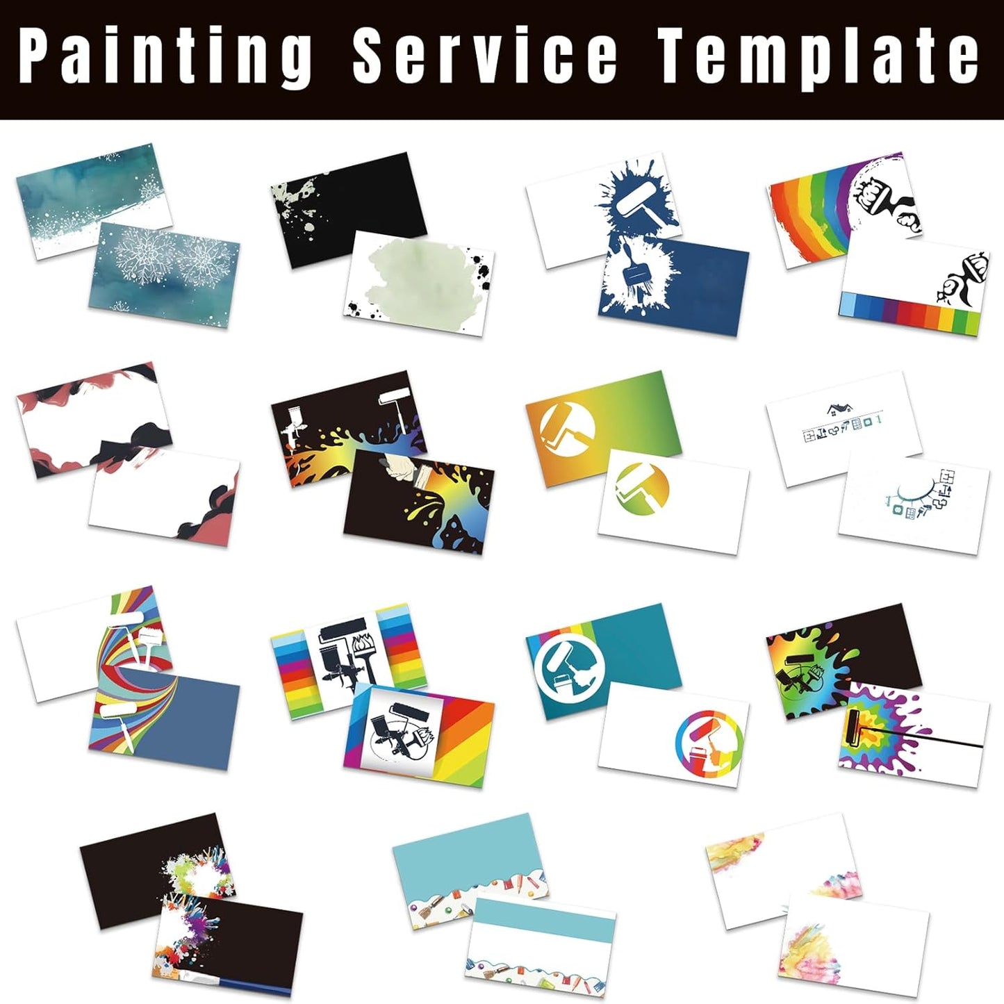 Custom Business Cards Personalized with Photo, Logo, Text - 3.5" x 2" Double Sided, 1000 Sheets - White or Off-White