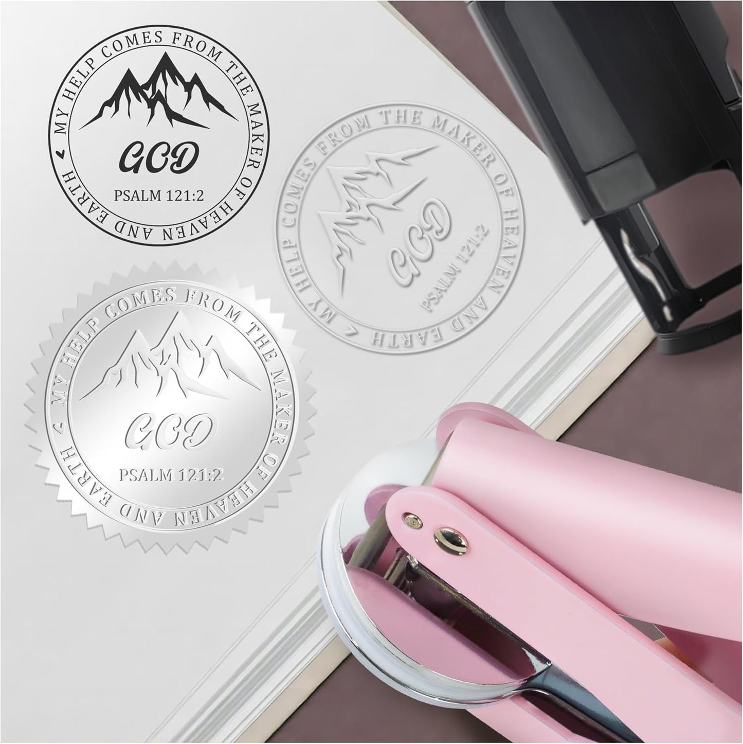 from The Library of Embossers & Stamps Custom Color Self-Inking Stamp with Your Name or Design Great for Personalizing Books, Text Books and Journals (32)