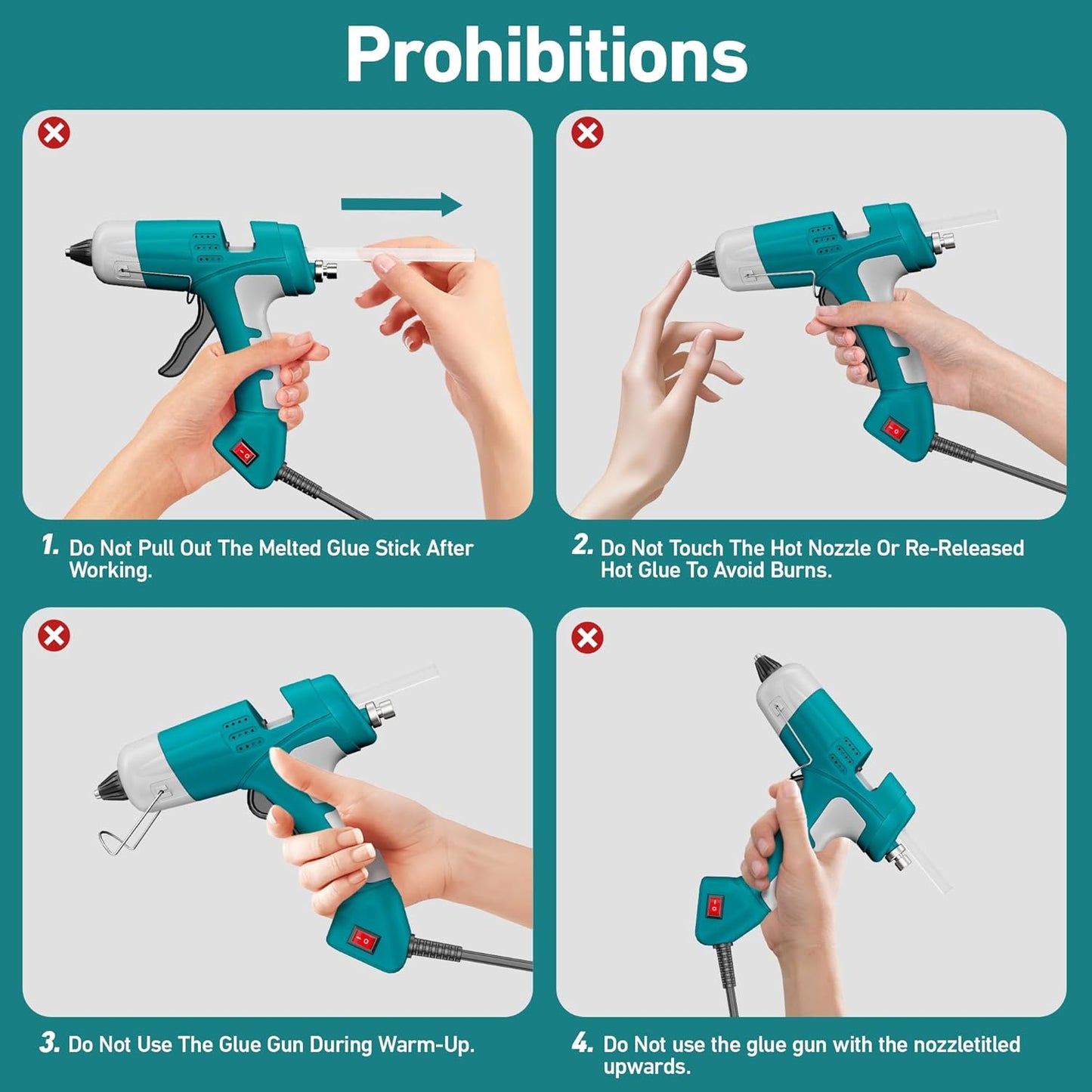 110V/20W Hot Glue Gun with 30 Glue Sticks Set,Lightweight Craft Gun for DIY,Home Repairs and Kids' School Projects