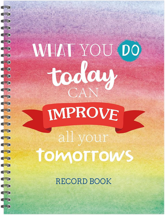 Faccito 8.3'' x 11'' Teacher Record Book 2025 Grade Book Undated Attendance Register Class Student Roster Monthly Reminder Grading Chart Gift for Elementary Classroom School Office(Watercolor Style)