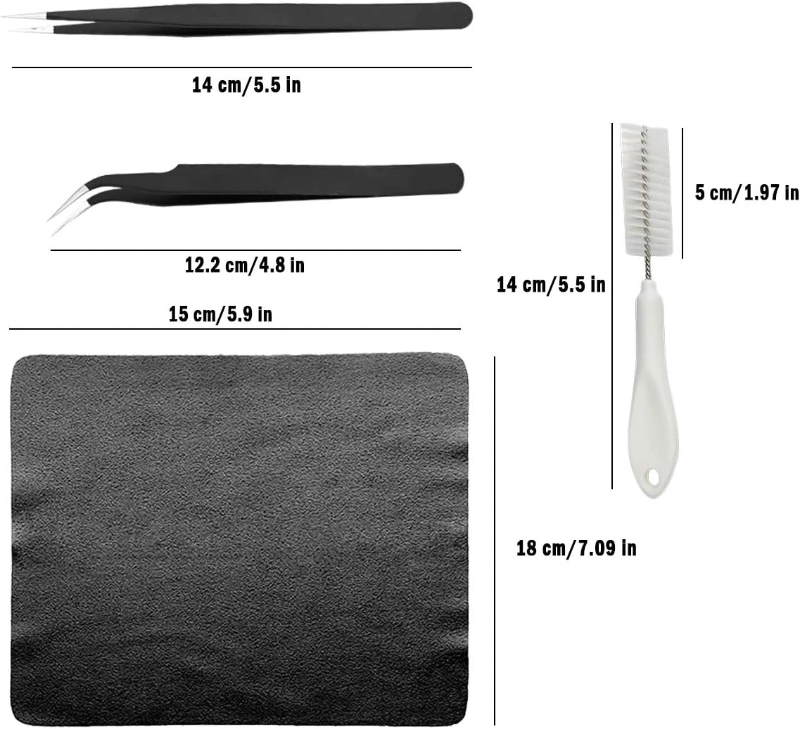 Computer Cleaning Kit, 19 in 1 Multi-Purpose Brushes Anti Static Brushes Clothes for Computer Printer Car Player Window