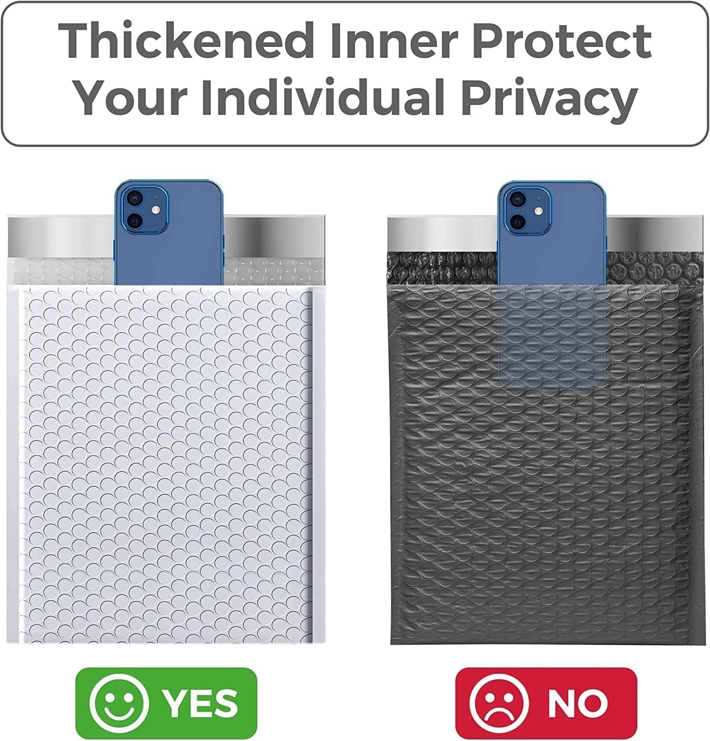 Metronic 6000 Pack Bubble Mailer 8.5x12 Inch White,Usable Size 8.5x11" Waterproof Padded Envelopes,Self-Seal Modern Bubble Mailers Cushioning for Shipping,Jewelry Makeup Supplies, Packaging Bulk