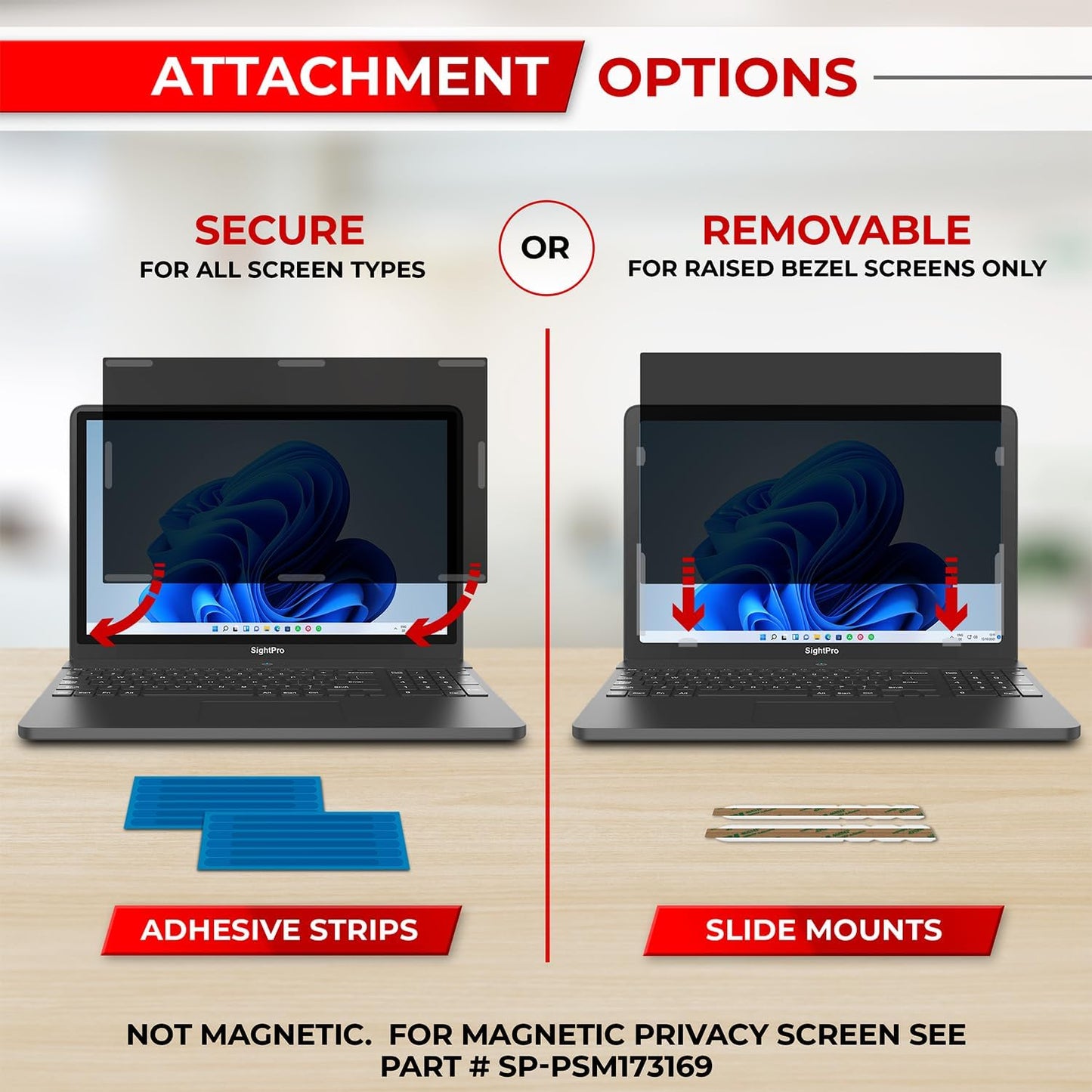 17.3 Inch 16:9 Laptop Privacy Screen Filter - Computer Monitor Privacy Shield and Anti-Glare Protector
