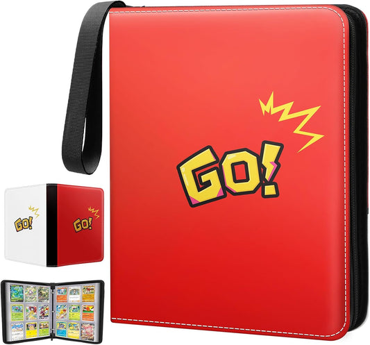 1080-Card Binder – 9-Pocket Trading Card Album with 60 Removable Double-Sided Pages, Water-Resistant PU Leather Zipper Case with Wrist Strap, Fits MTG & Sports Cards – Collector Gift Organizer