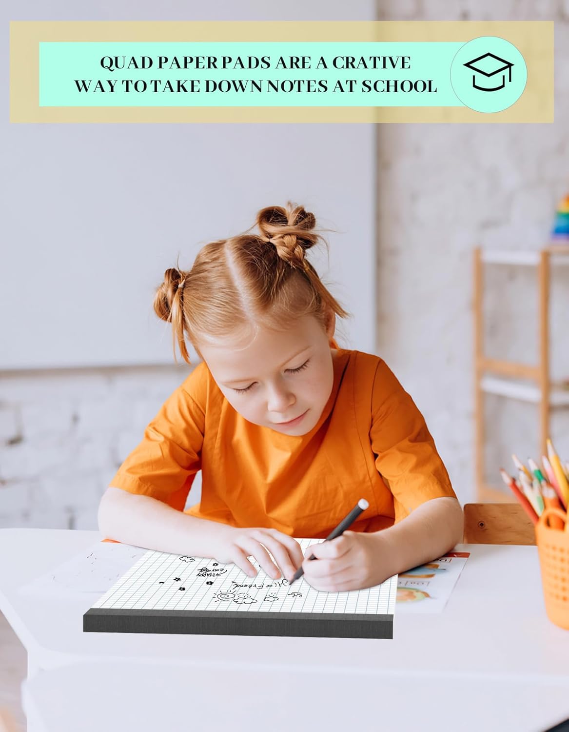 2 Pack Graph Paper Pad 11x17 for Blueprint Drawings, Drafting, Engineering Drawing, and Planning, 4x4 Quad Ruled Blueprint Quadrille Paper, Perforated Large Grid Paper Drafting Paper 30 Sheets/Pad