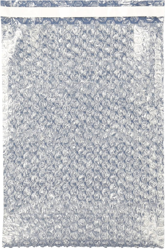 The Boxery 7x11.5" Clear Self-Sealing Bubble Out Bag Pouches -350 Pack- Bubble Cushion Wrap Bags for Packing, Storage, Moving, and Shipping fragile items