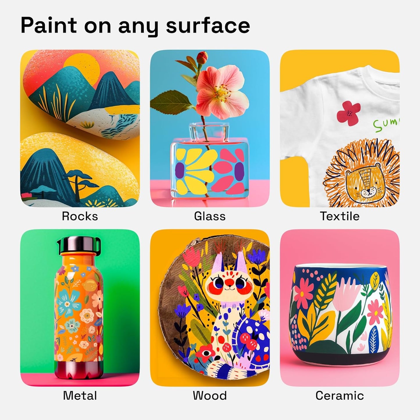 ARTISTRO 12 Wine Glass Acrylic Paint Markers - Washable Non-Toxic Dual Tip Acrylic Paint Pens for Car Window, Mirror, Ceramic