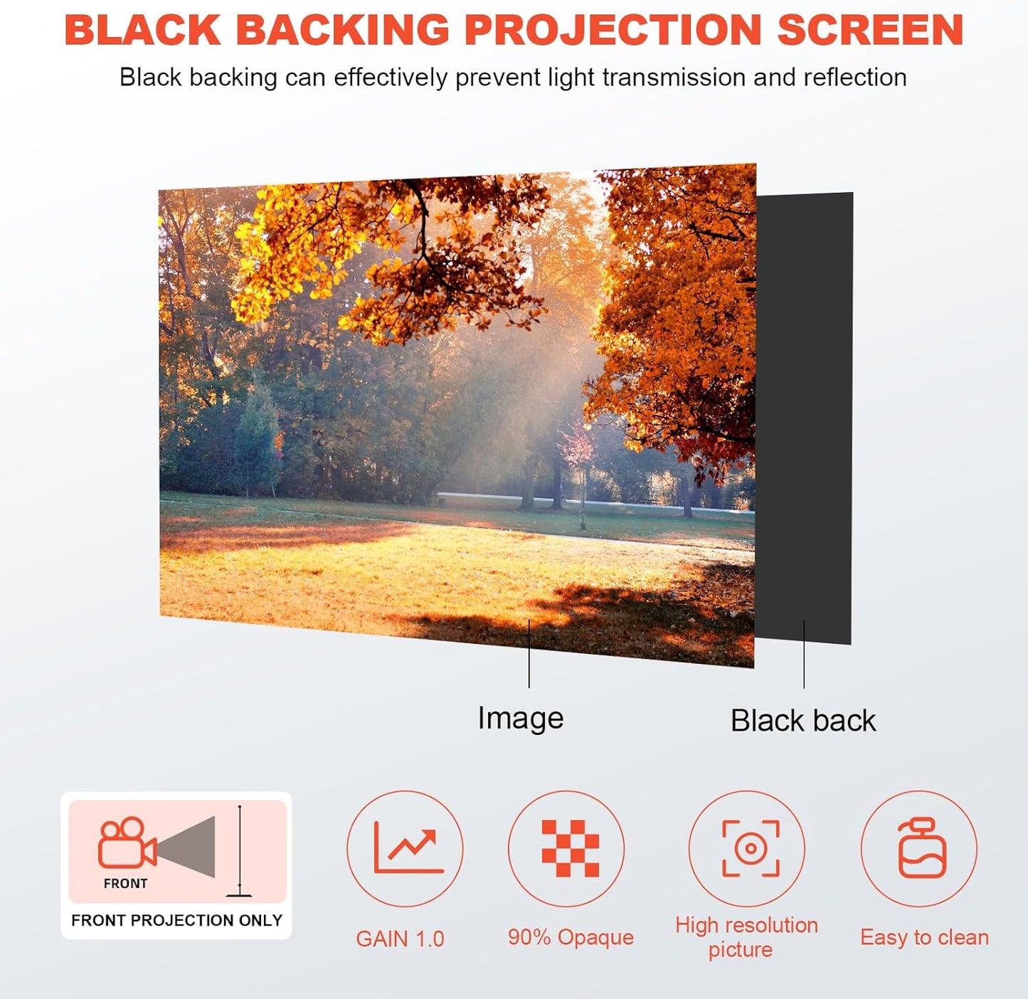 Upgrade Projector Screen Heavy-Duty Stand 100 inch Portable Projection Screen 16:9 4K HD Front Projections Movies Screen with Carry Bag for Indoor Outdoor Home Theater Backyard Cinema Travel