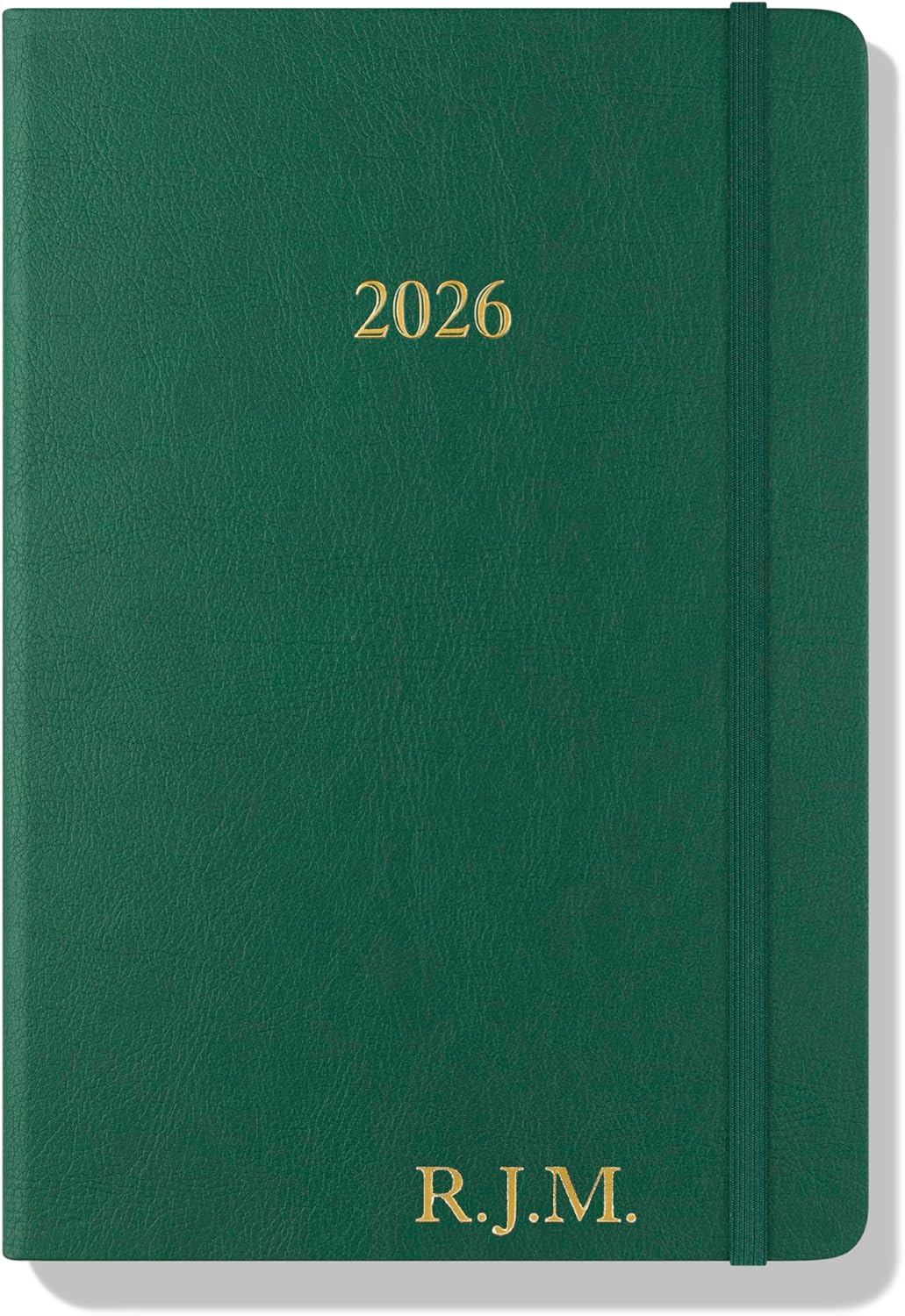 Wykeham's Executive 2026 Daily Journal Planner – US Public Holidays & Format – Customization Available (Personalized Racing Green, 8.5”×5.5”)