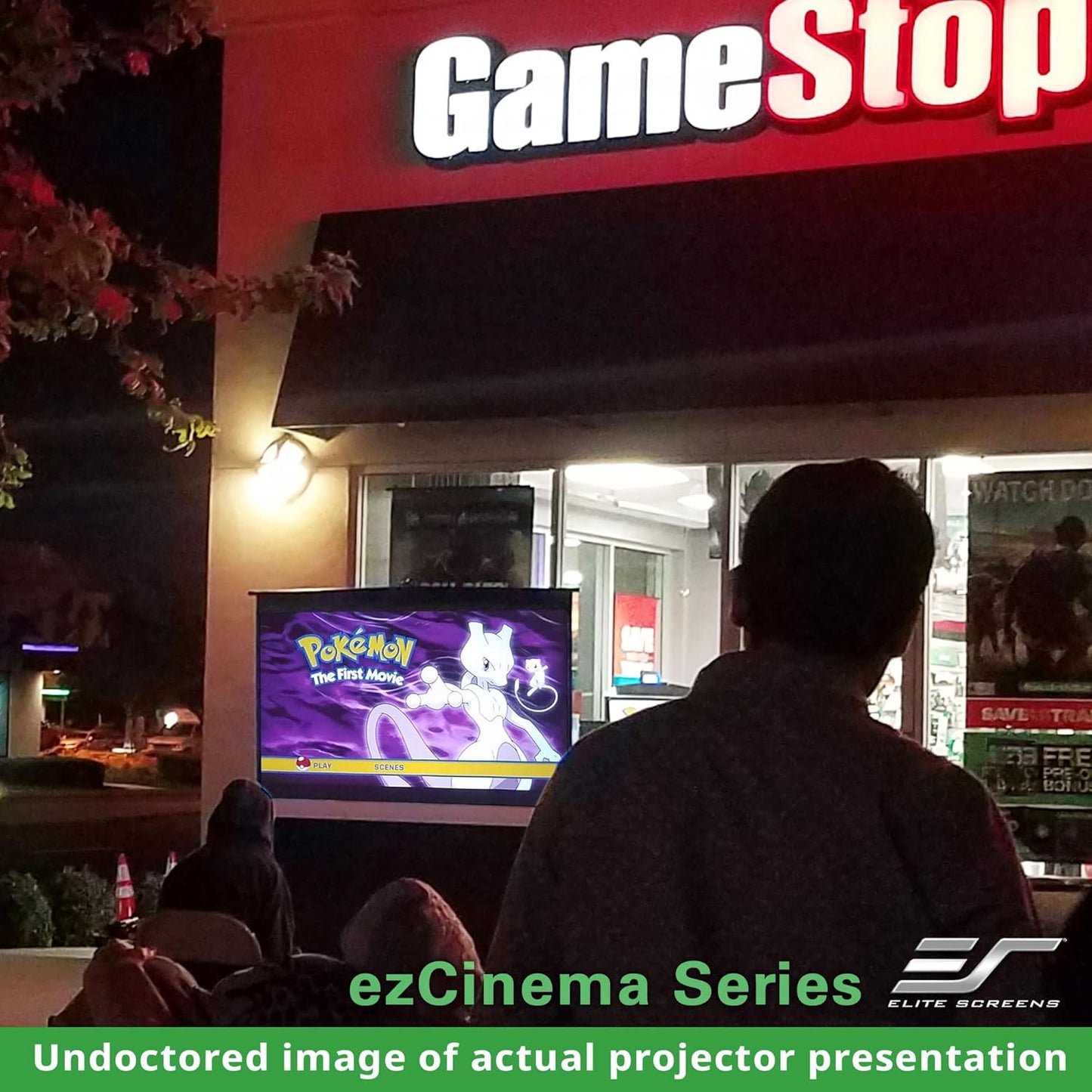 Elite Screens ezCinema Series, Floor Pull Up Manual Projector Screen, 135-inch 16:9, Portable Telescoping Support Bar Black Backing Home Theater Office Classroom Projection Screen, F135NWH, Black