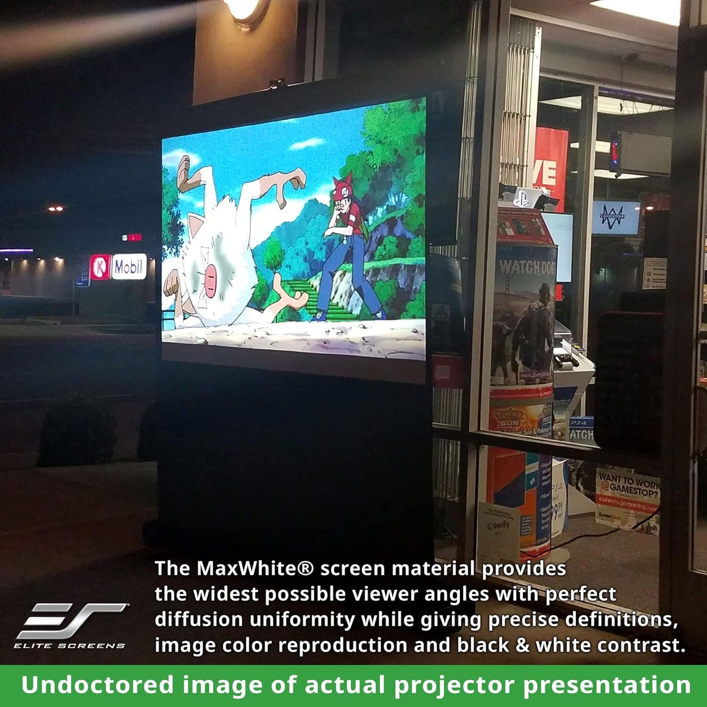 Elite Screens ezCinema 150" 16:9 Pull-Up Projector Screen, 8K/4K UHD Ready, Manual Portable MaxWhite B, Home Theater & Office, Manual, F150NWH