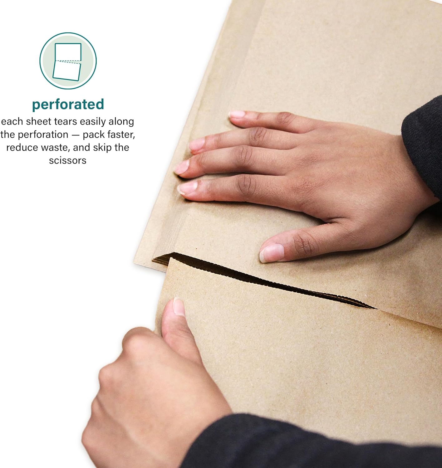 Elementree Brown Packing Paper Sheets for Moving & Shipping - 1500 Count (1375 Feet) - 14.25" x 11" Sheet Size - Sustainable Void Fill Packaging Made in the USA - Kraft Paper Thickness (00919)