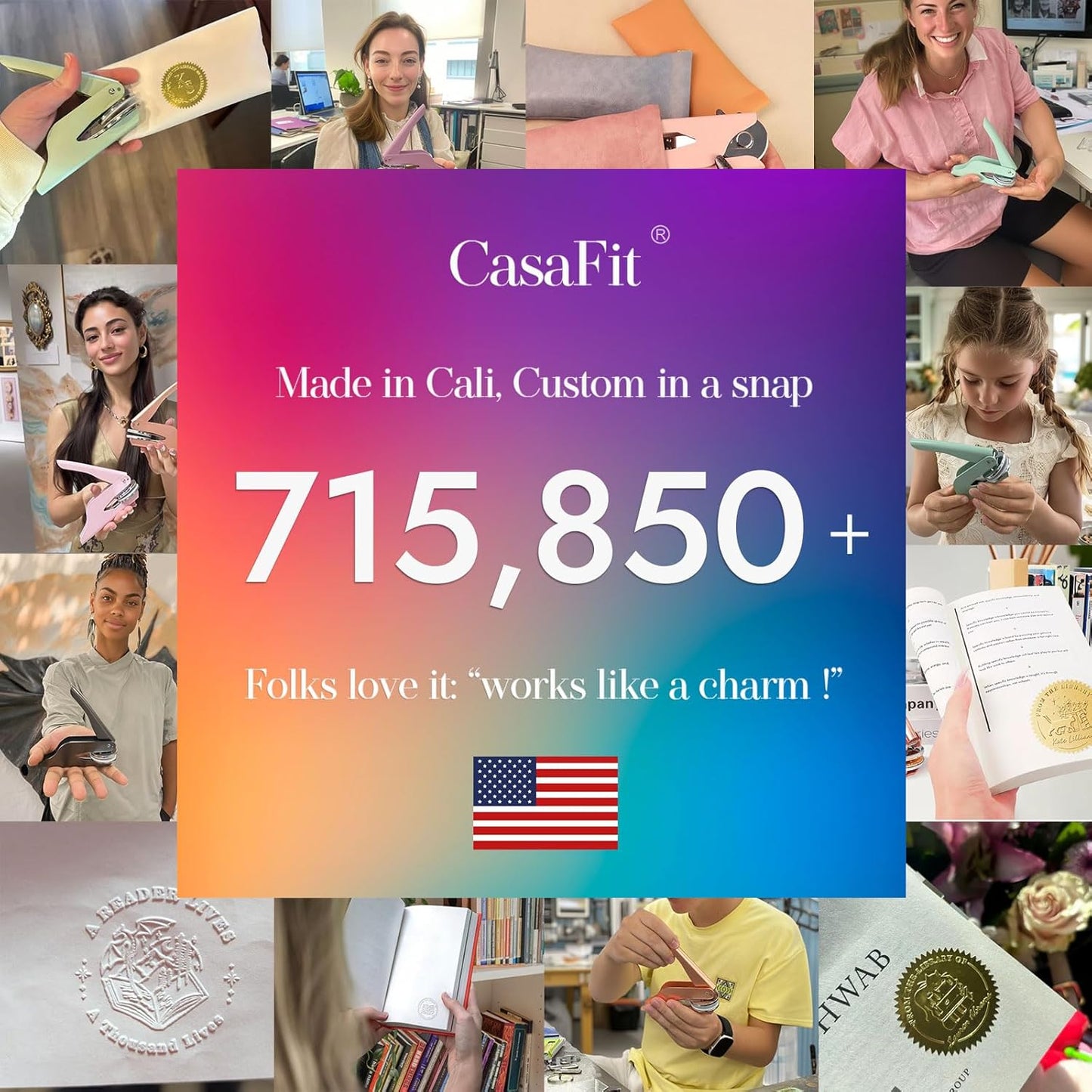 Book Embosser Personalized Coffee Collection – 20 Café-Themed Designs, Custom Book Stamp Personalized for Writers and Coffee Lovers