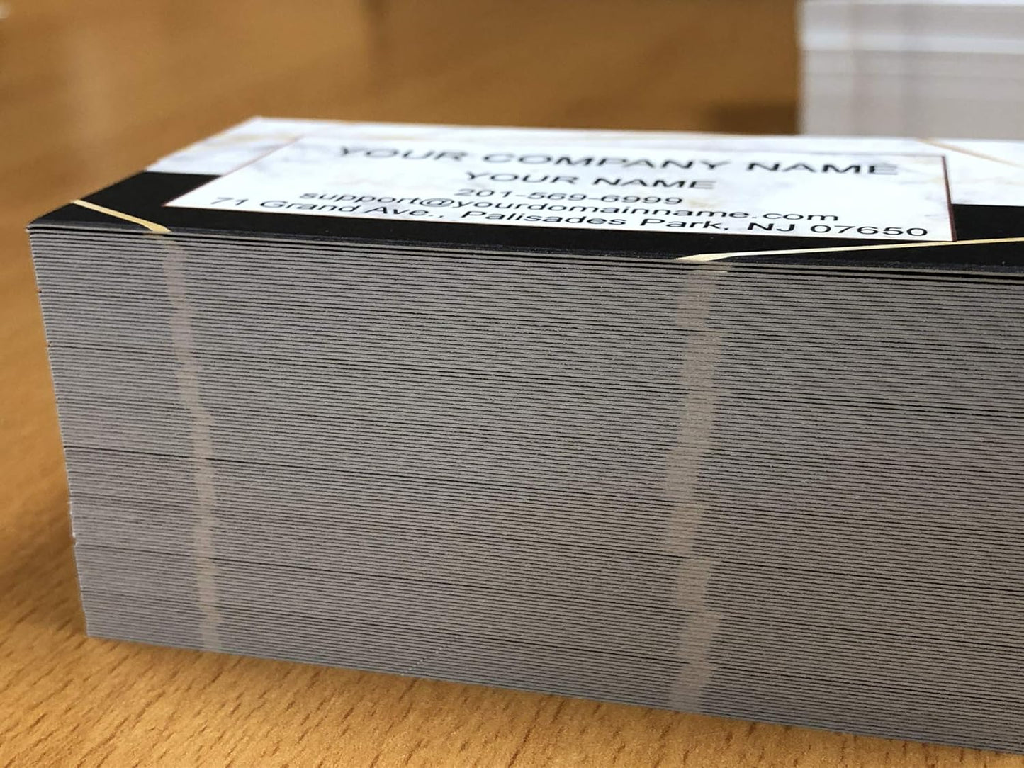 Custom Premium Business Cards 100 pcs Full color - Printed on 16pt(350gsm) or14pt (308gsm) Classic matte paper, Made in The USA (Marble Half)