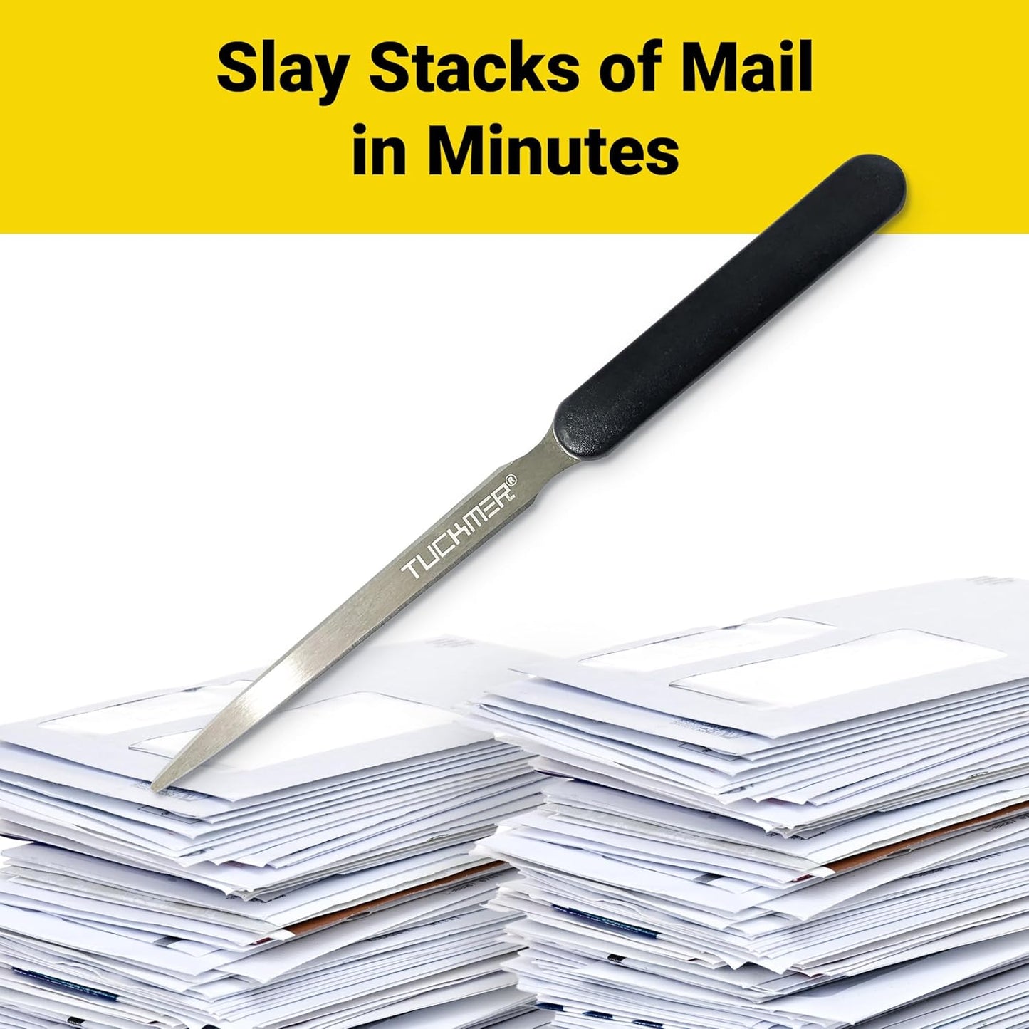 1 Lightweight Stainless Steel Letter Opener, 7.5 Inches Long and One-Piece Construction, Perfect Envelope, Mail and Letter Opener Envelope Slitter for The Home and Office.