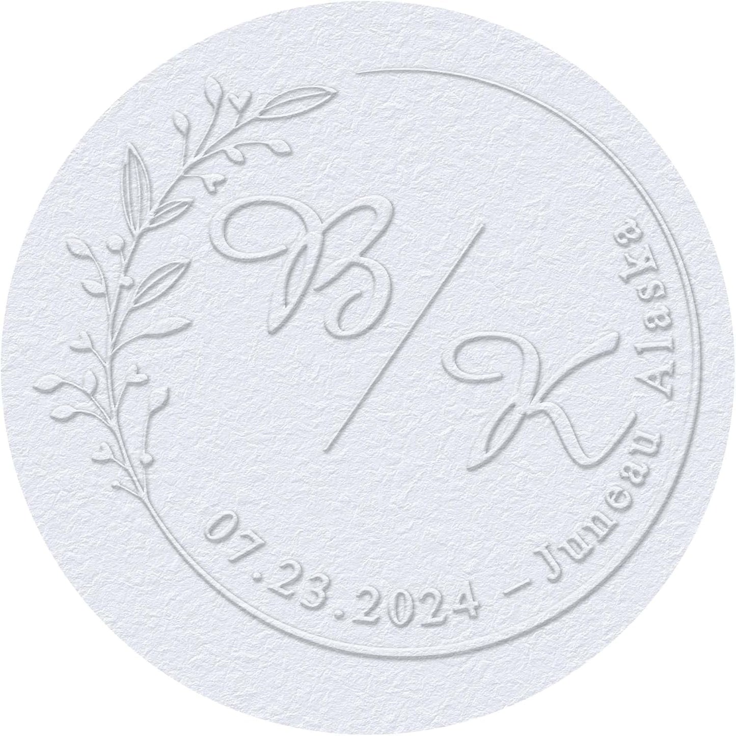 Personalized Wedding Embosser Stamp， Custom Book Business Card Paper Document Notebook, Self Inking Stamp，Book Lover Gifts，Christmas Gifts (Style07)