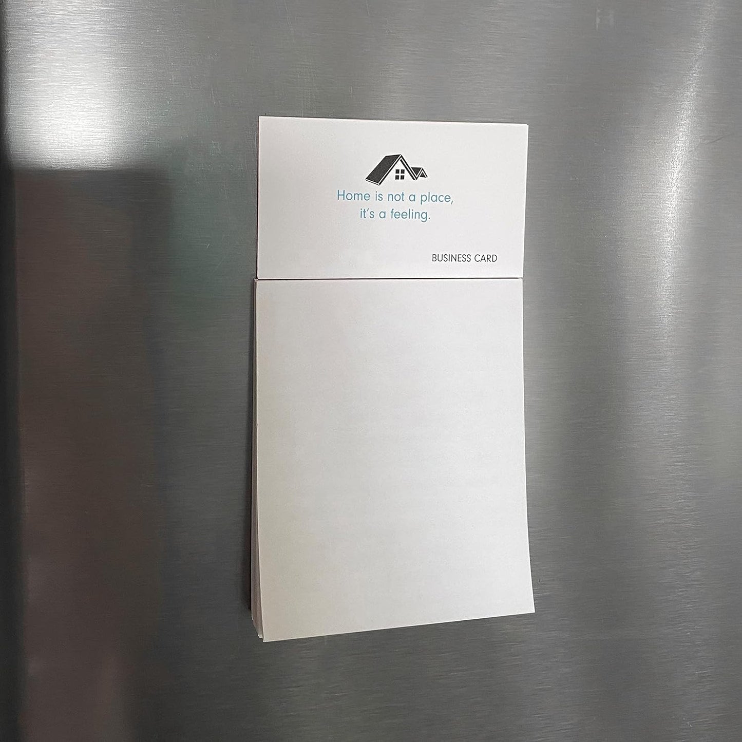 MaxMagnetics Blank Notepad With Magnetic Self Adhesive Peel and Stick, To instantly Create your 50 Sheets Business Card Notepad (10)