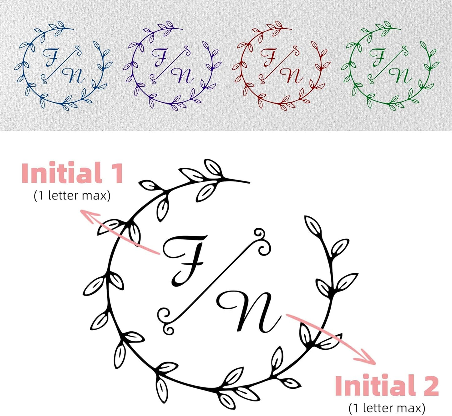 Personalized Wedding Embosser Stamp， Custom Book Business Card Paper Document Notebook, Self Inking Stamp，Book Lover Gifts，Christmas Gifts (Style11)