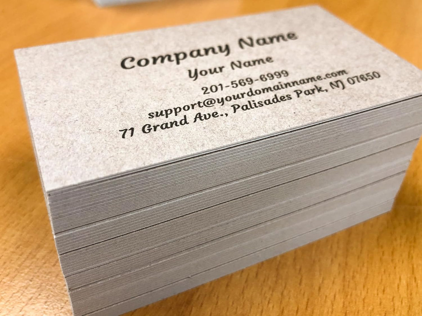 Custom Premium Business Cards 100 pcs Full color - Printed on 16pt(350gsm) or14pt (308gsm) Classic matte paper, Made in The USA (Kraft-Plain)
